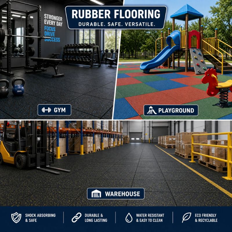 Rubber gym flooring installation in Wickenburg, AZ
